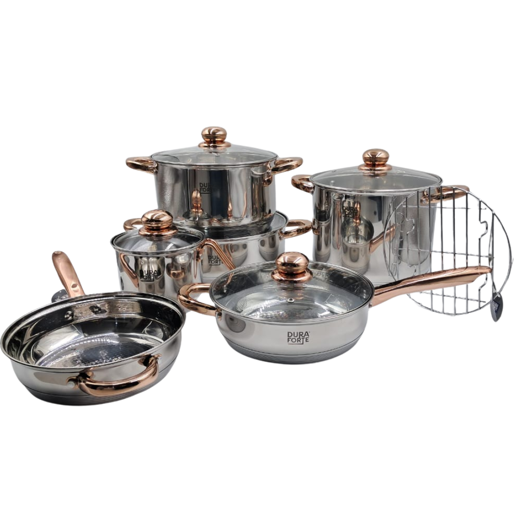 BATERIA DANUBIO SUPERCOOK ACERO INOXIDABLE 12 PIEZAS