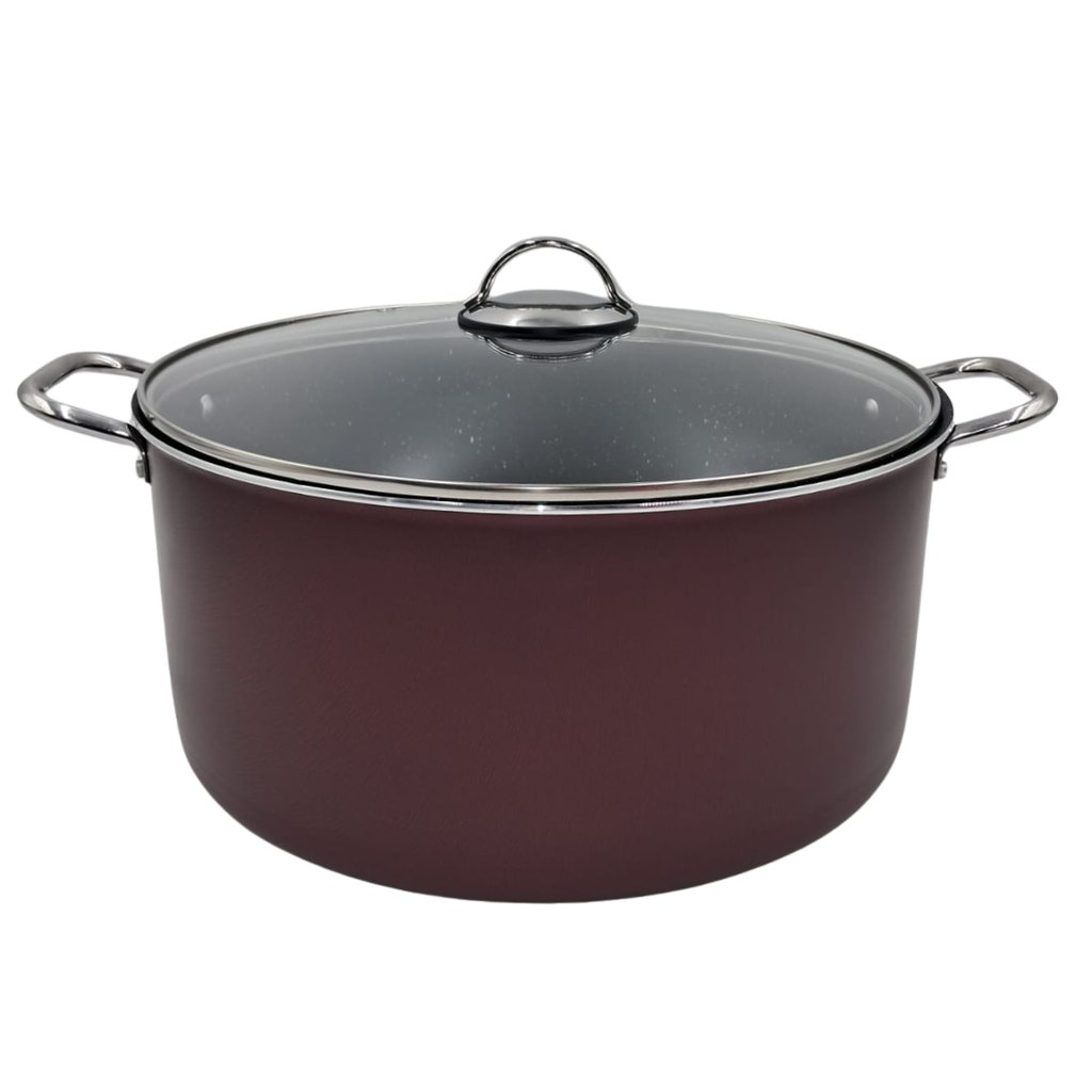 OLLA DURAFORTE  32 CM ROJO VINO 2.5 MM 12 LITROS ANTIADHERENTE PREMIUM