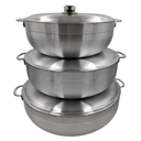 JUEGO DE 3 CACEROLAS TRIPLE FUERTE 26-30-34 CMS MEDELLIN