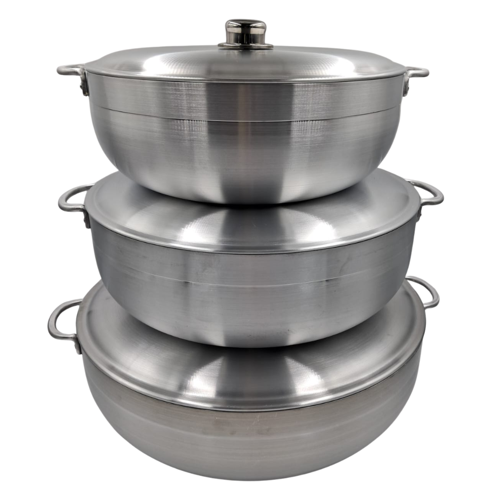 JUEGO DE 3 CACEROLAS TRIPLE FUERTE MEDELLIN JUMBO38-40-48 CMS
