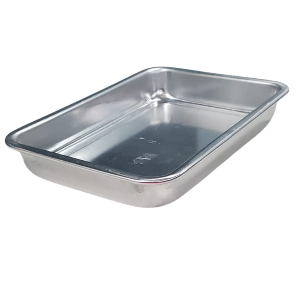 CHAROLA RECTANGULAR DE ALUMINIO 22 X 15 X 3.2 CM