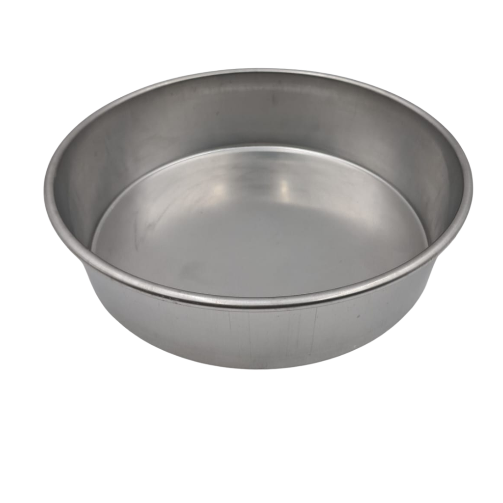 MOLDE REDONDO ALUMINIO PARA PASTEL LINEA PRACTICA 25 CM X 23 CM X 6 CM 