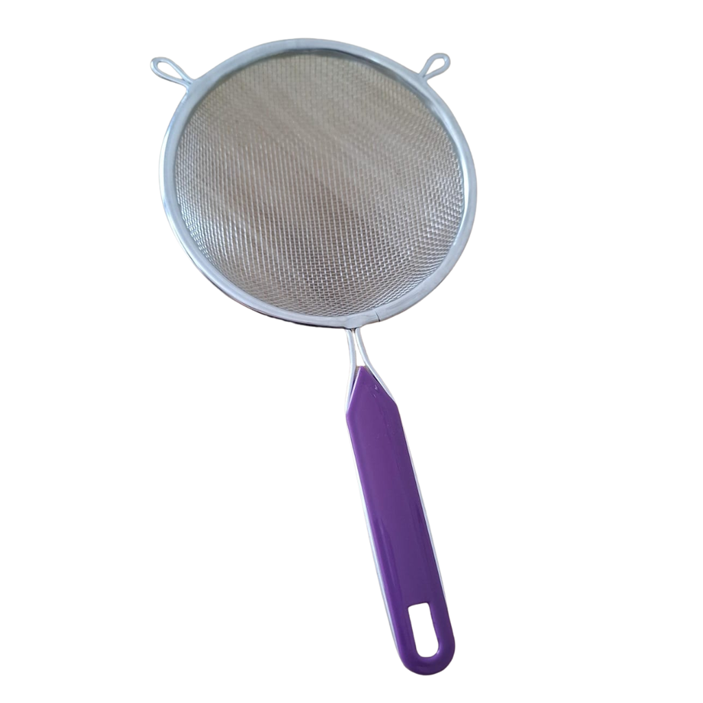 COLADOR CROMADO 12CM MGO. PLAST.