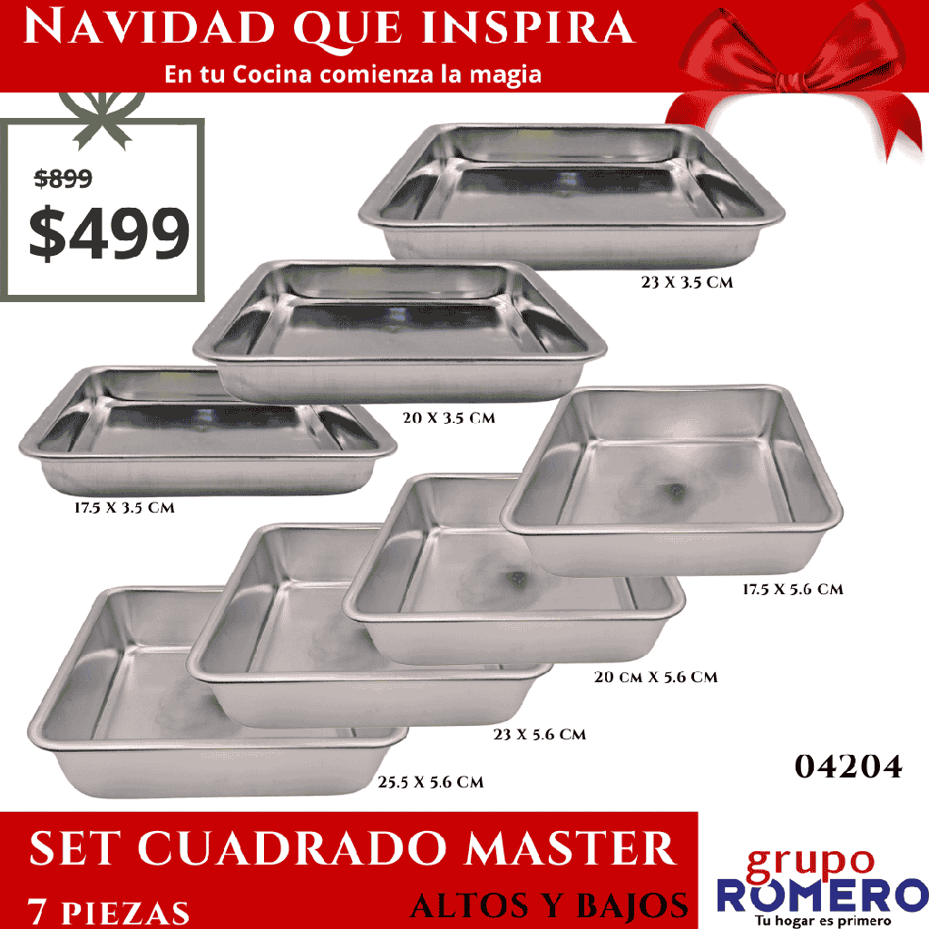 SET CUADRADO MASTER – ALTOS Y BAJOS (7 PIEZAS)