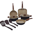 BATERIA DE COCINA MOKA ALPRO ALUMINIO FUNDIDO 10 PIEZAS