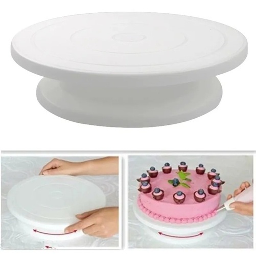 [19040] BASE GIRATORIA PLASTICO PARA PASTEL 28 CM X 7 CM 