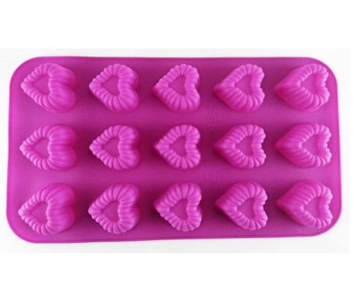 [19060] MOLDE SILICON 15 CORAZONES