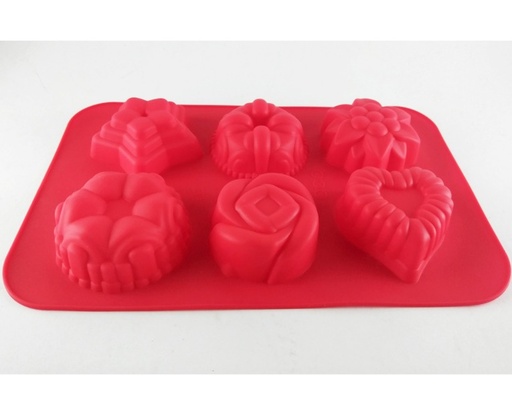 [19061] MOLDE SILICON FLORES 6 CAVIDADES