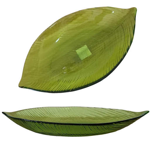 [1625-18] PIEZA PLATON HOJA COLORES AZUL CLARO Y VERDE LIMA