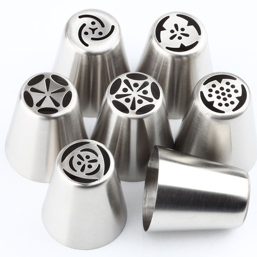 [19207] SET 12 DUYAS RUSAS DE 4.2 X 4 CM, ACERO INOXIDABLE