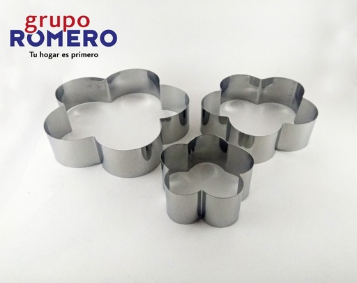 [19111] SET DE MOLDE DE MOUSSE FLORES 3 PCS, 10 X 4.5, 15 X 4.5CM , 20 X 4.5 CM