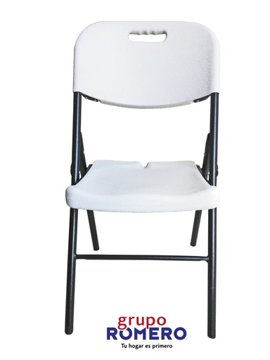 [10791] SILLA PLEGABLE BLANCA DURAFORTE REFORZADA( 88 x 45 x 50 CM)