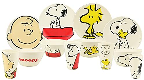 [1762-20] VAJILLA 12 PZAS DE BAMBU SNOOPY