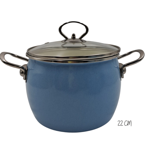 OLLA ABOMBADA PHAEDRA ACERO ESMALTADO 22 CM