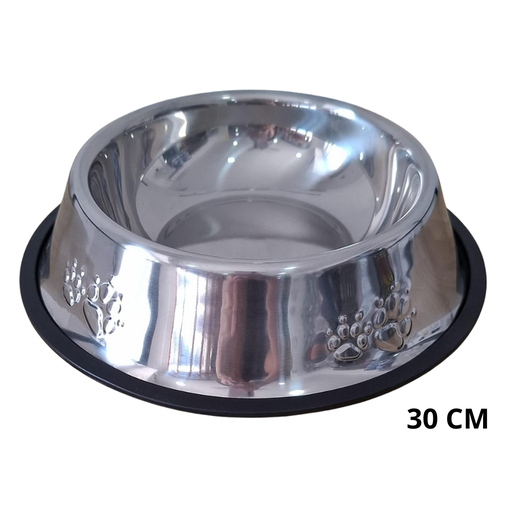 [18149] PLATO PARA MASCOTAS 30 CM DE ACERO INOXIDABLE 