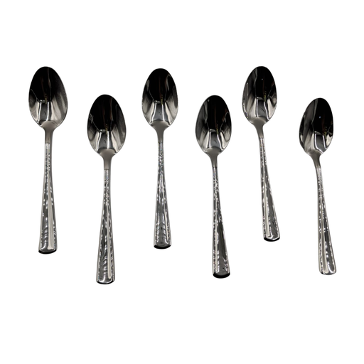 [18187] JUEGO DE 6 CUCHARAS DE ACERO INOXIDABLE 4 X20 CMS