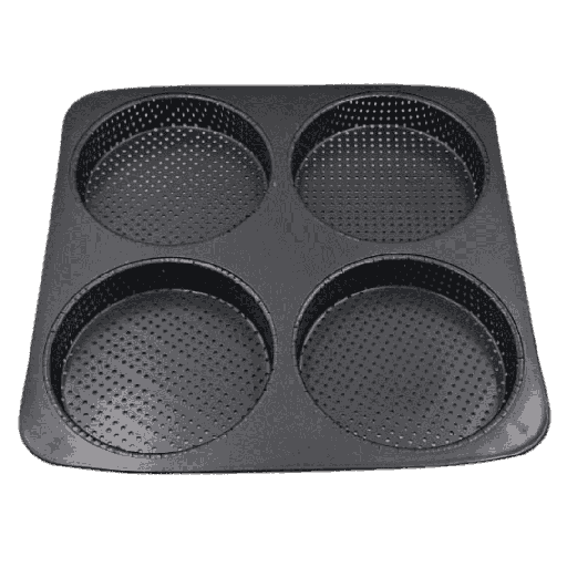 [21011] MOLDE HAMBURGUESAS 4 CAVIDADES 28 X 28 X 2.5 CM 435 G