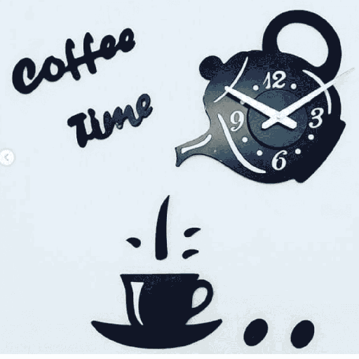 [18206] RELOJ DE PARED 3D COFFE TIME