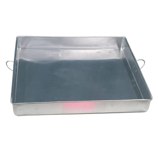 [A3033] CHAROLA CUADRADA CON ASAS ALUMINIO PARA PASTEL 13" 33 X 33 X 3.5 CM
