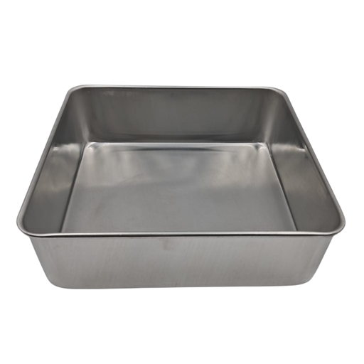 [JS2010] MOLDE CUADRADO 10" PROFUNDO ALUMINIO PARA PASTEL  26.3 X 26.3 X 8.2 CM